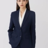 高級感女用修身西裝套裝｜兩粒扣免熨燙面試西服｜通勤職場必備