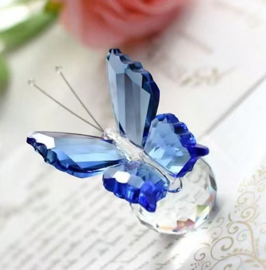 買一送一限定｜水晶立體蝴蝶擺件｜療癒透明系擺飾