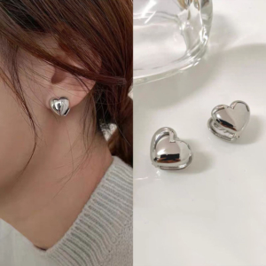 31161 螢河FFR|925銀電鍍立體愛心耳環(MY31161)