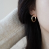 螢河FFR｜925銀電鍍金色極簡圈環耳環（MY32942）