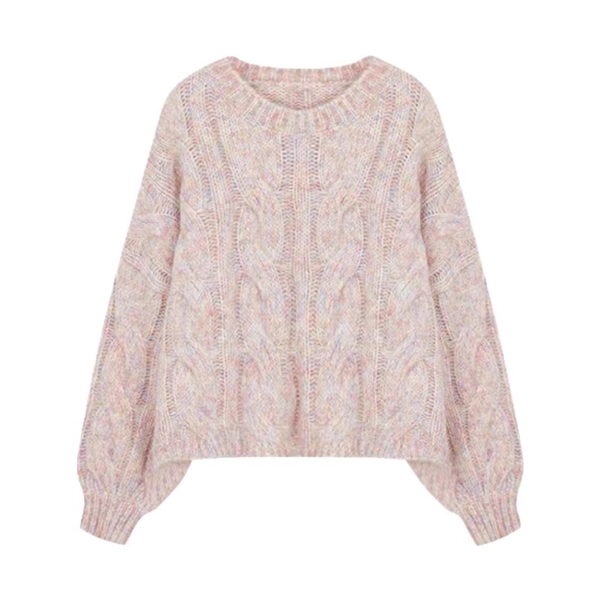 O1CN01AfVEKc1YqtA95GK0F_!!2215490833111-0-cib 美粉色短版|溫柔系慵懶風外穿款|秋冬必備黏膠纖維毛衣